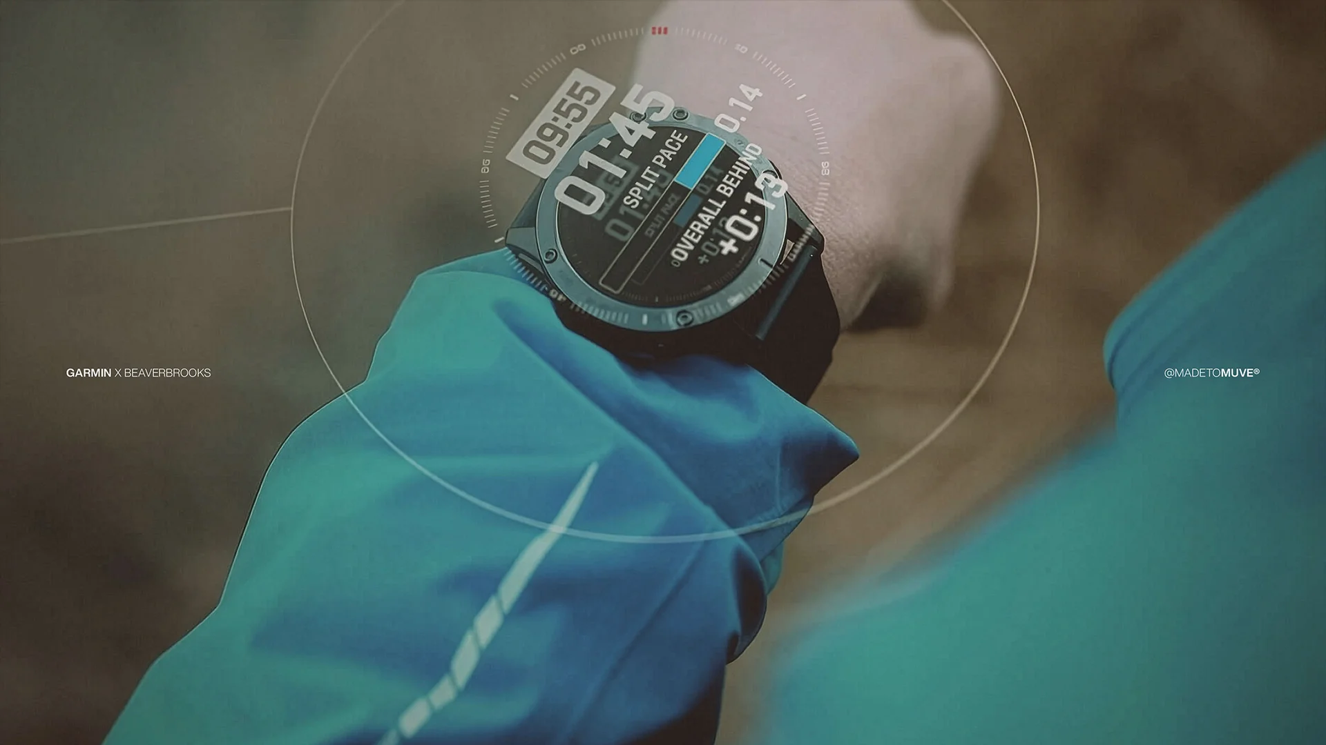 Smartwatch product video production featuring Garmin Fēnix with cinematic motion graphics