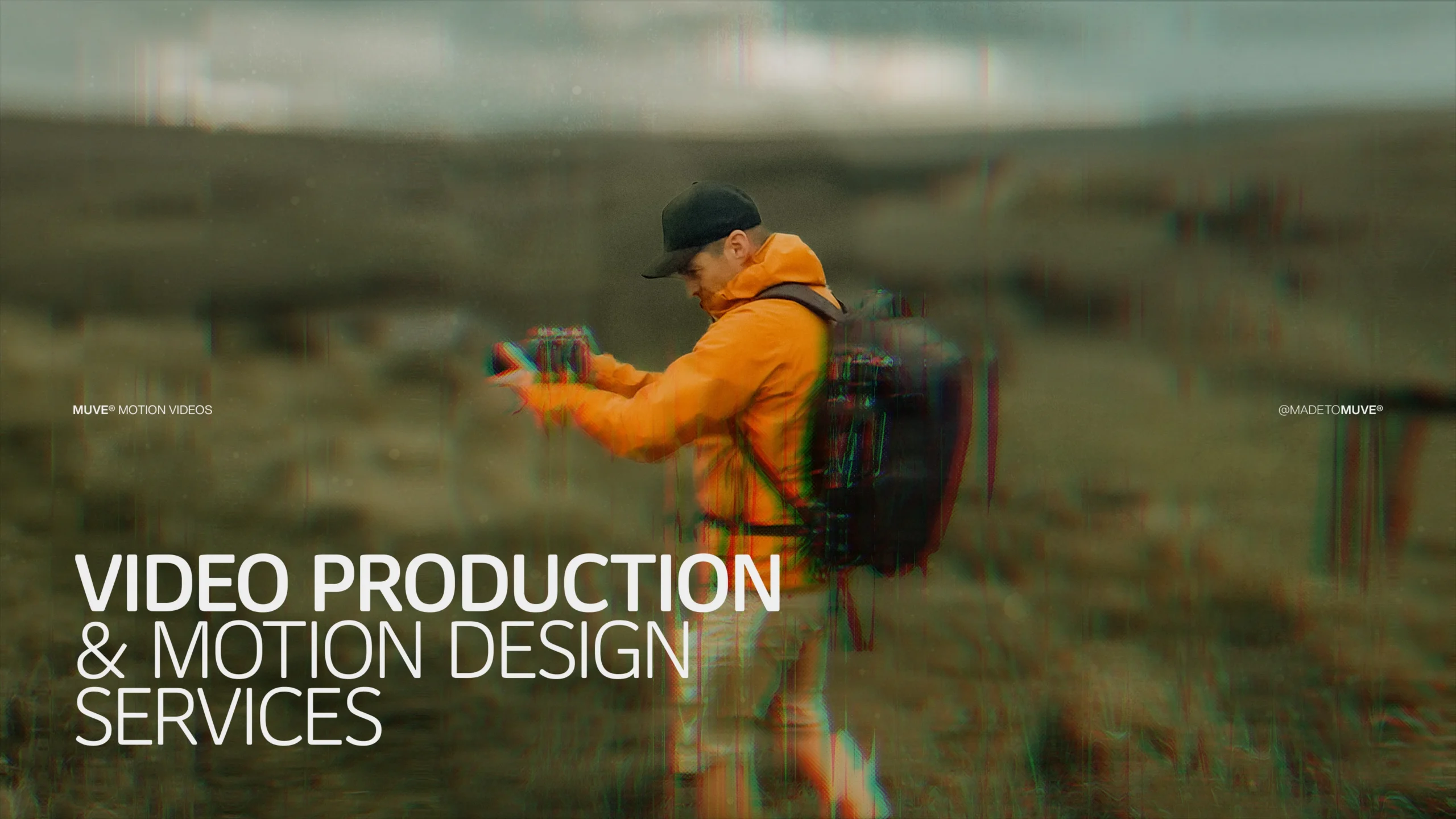 Video production and motion design services in Manchester featuring cinematic outdoor filming with MUVE®